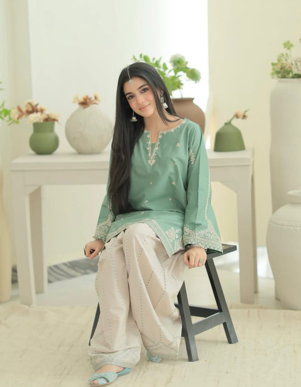 Mint Grace 2PC – Lawn Cotton Suit