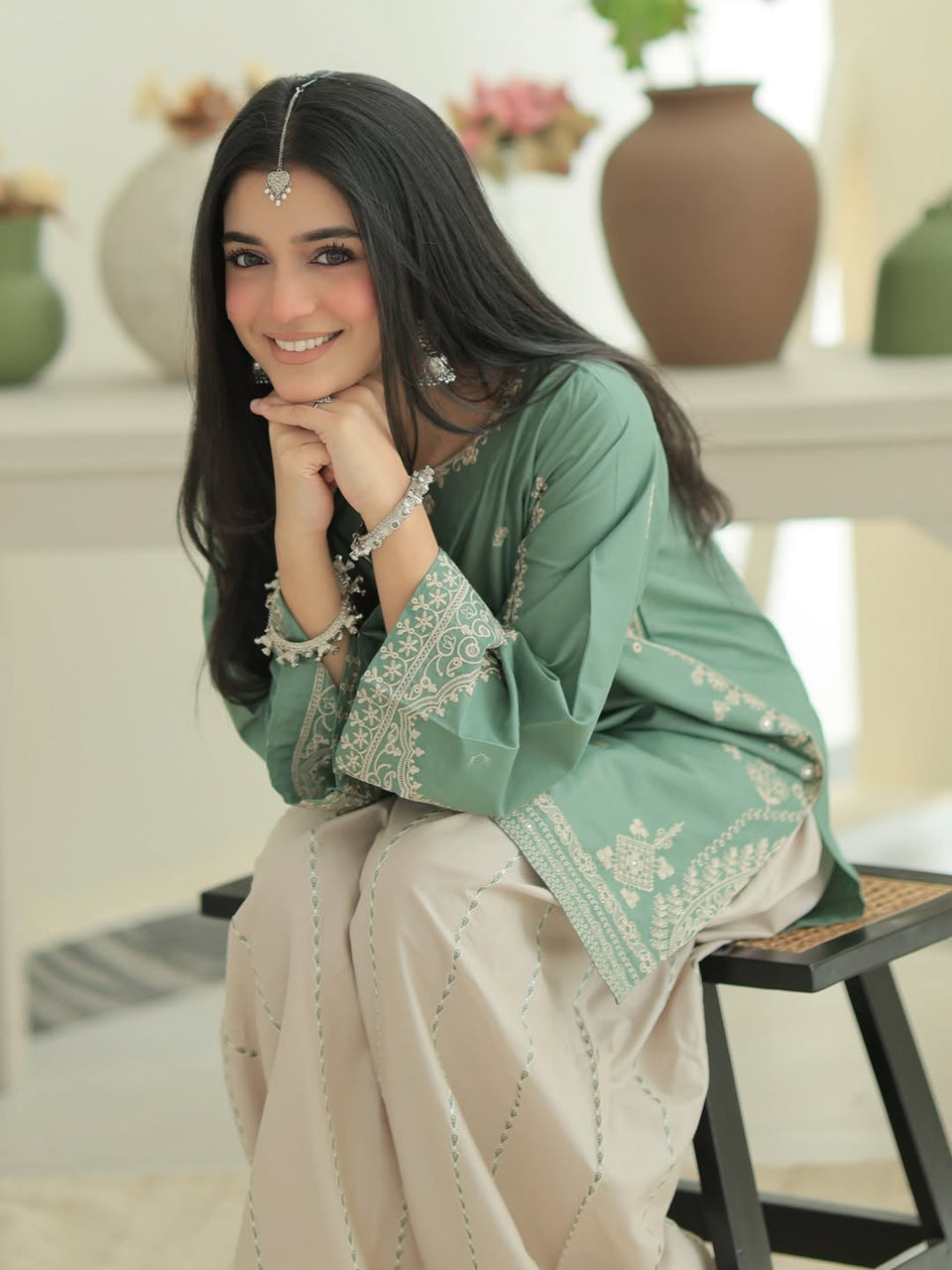 Mint Grace 2PC – Lawn Cotton Suit