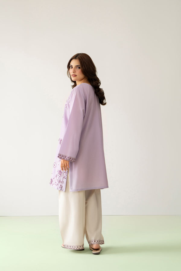 Samra 2PC – Lavender Embroidered Cotton Dres